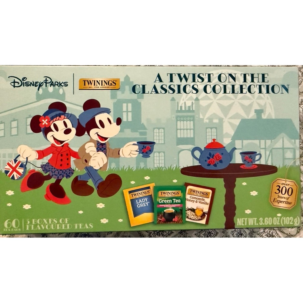 Disney Parks Mickey Twinings Tea Bags 3 Boxes 60 Ct Green Lady Grey Honey